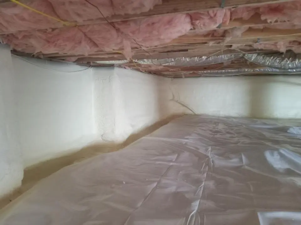 Crawl space encapsulation with closed-cell spray foam for Metal Roof Coating in Port Sheldon