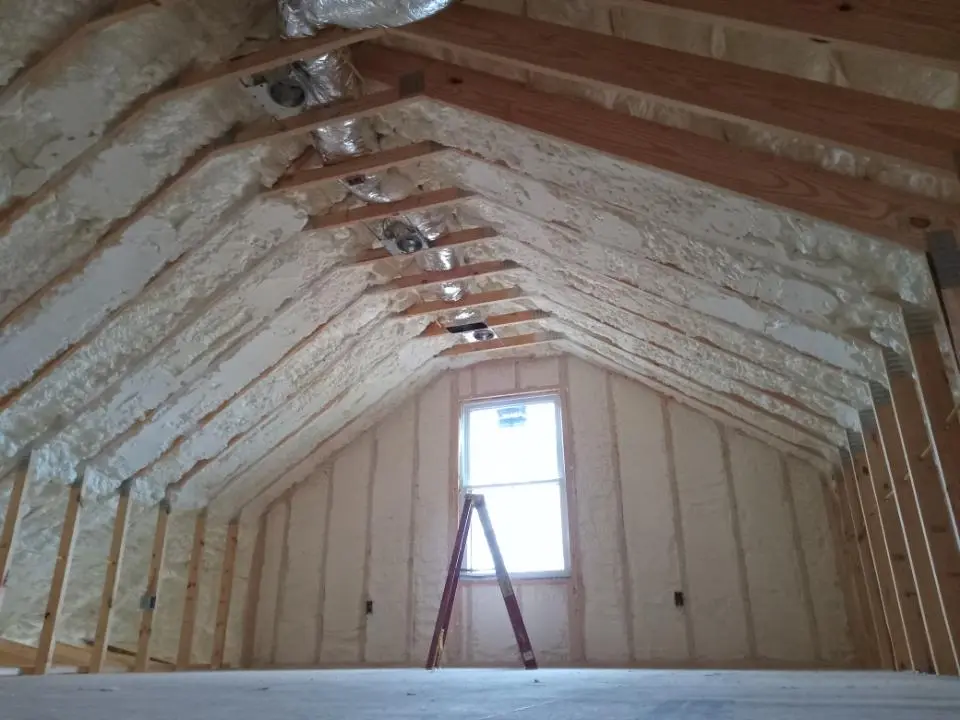 Spray foam roofing application for Crawl Space Insulation project in Port Sheldon